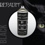 REPAINT Ελαστικό Χρώμα Βαφής Φουσκωτών Μαύρο Spray 400ml